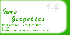 imre gergelics business card